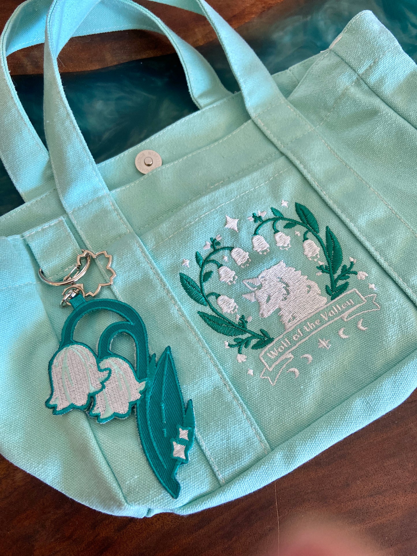 Wolf of the Valley Embroidered Mini Tote