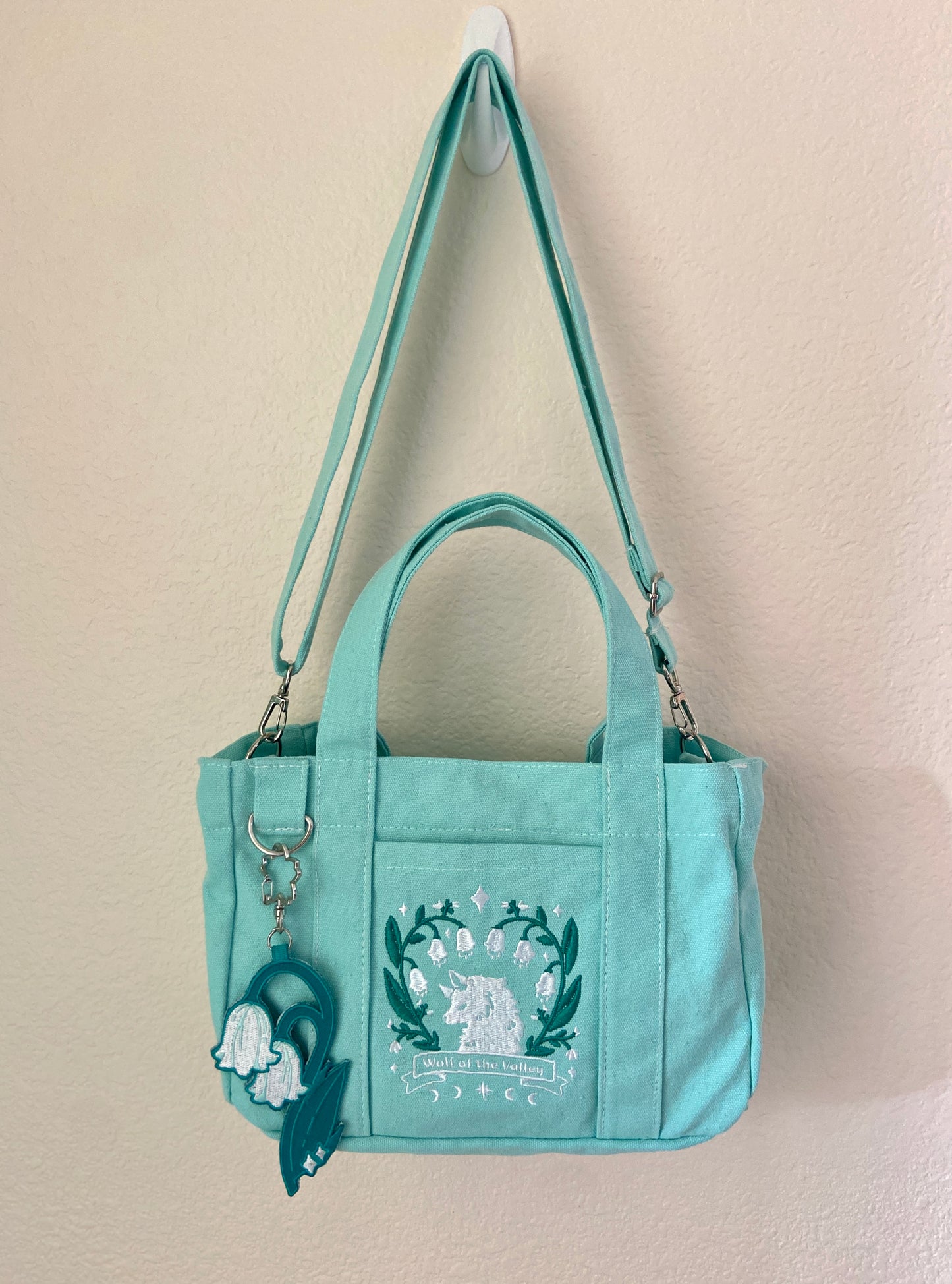 Wolf of the Valley Embroidered Mini Tote