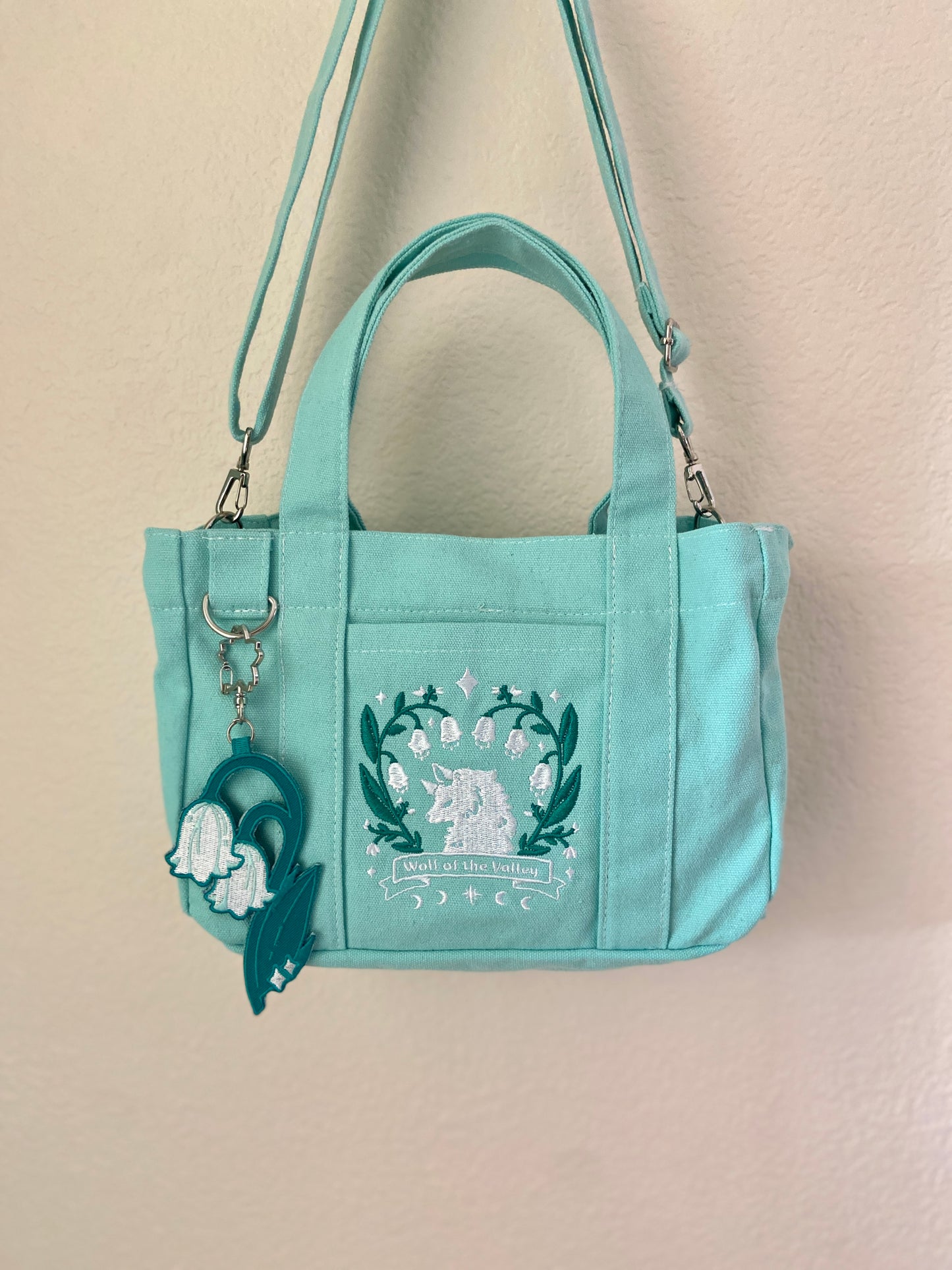 Wolf of the Valley Embroidered Mini Tote